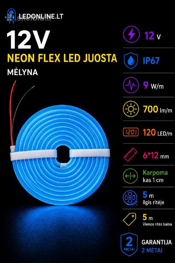 Neon Flex 12v/24v Lankstus LED neonas - nuotraukos Nr. 14