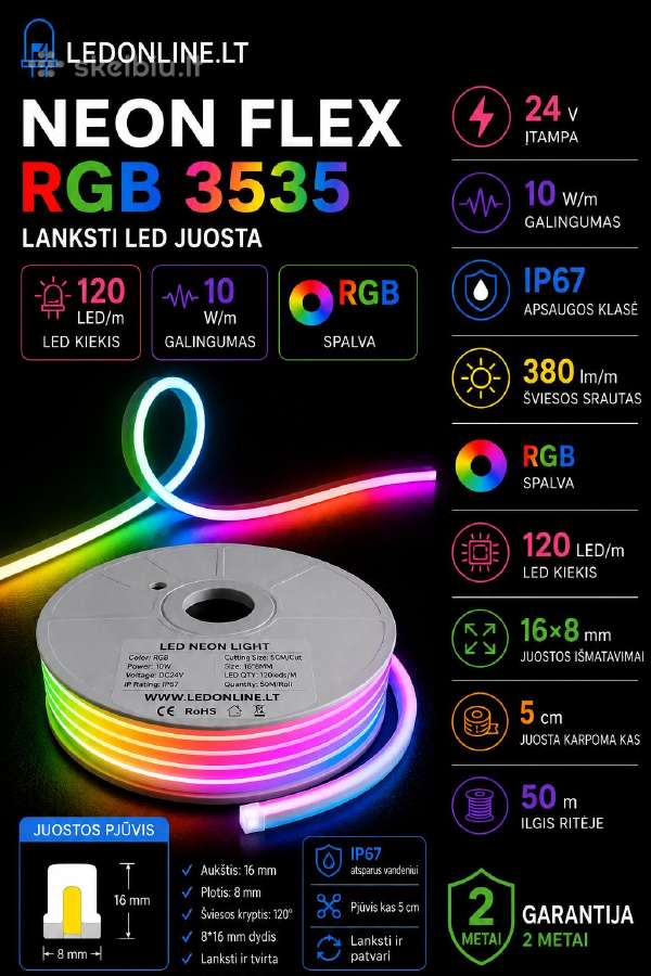 Neon Flex 12v/24v Lankstus LED neonas - nuotraukos Nr. 16