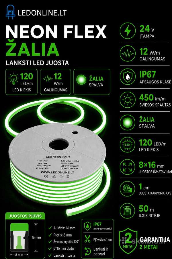 Neon Flex 12v/24v Lankstus LED neonas - nuotraukos Nr. 19