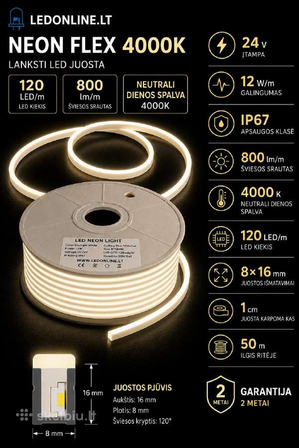 Neon Flex 12v/24v Lankstus LED neonas - nuotraukos Nr. 22