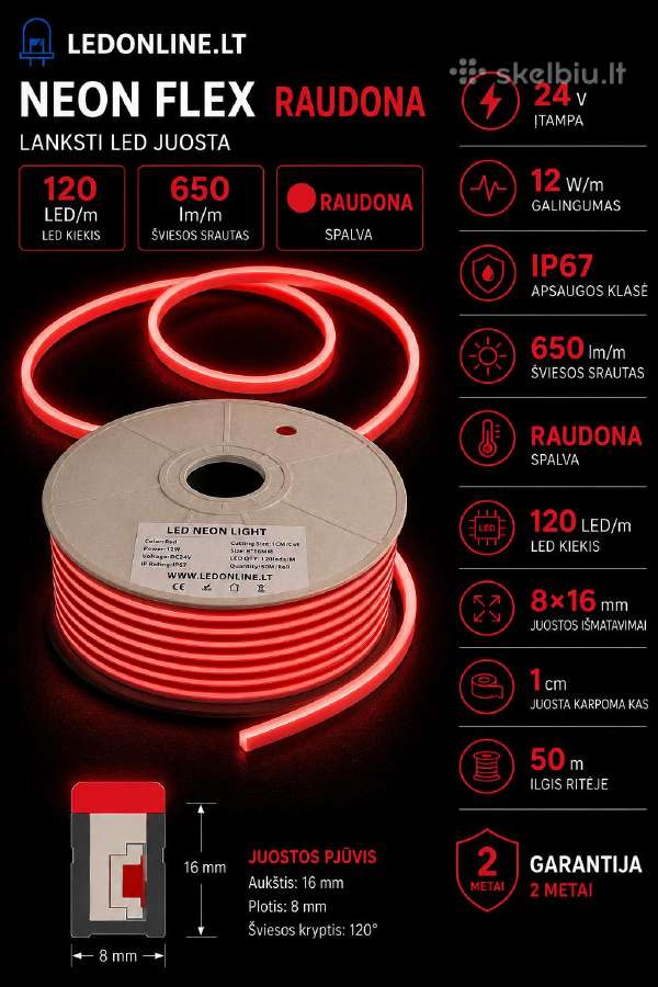 Neon Flex 12v/24v Lankstus LED neonas - nuotraukos Nr. 23
