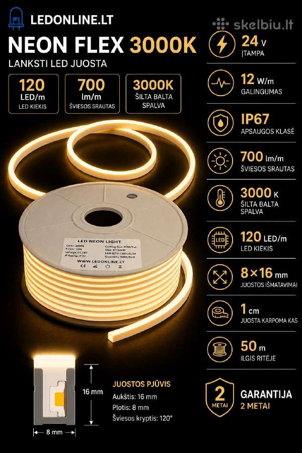 Neon Flex 12v/24v Lankstus LED neonas - nuotraukos Nr. 24