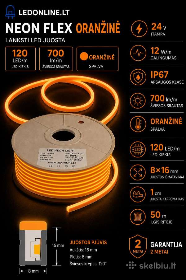 Neon Flex 12v/24v Lankstus LED neonas - nuotraukos Nr. 25