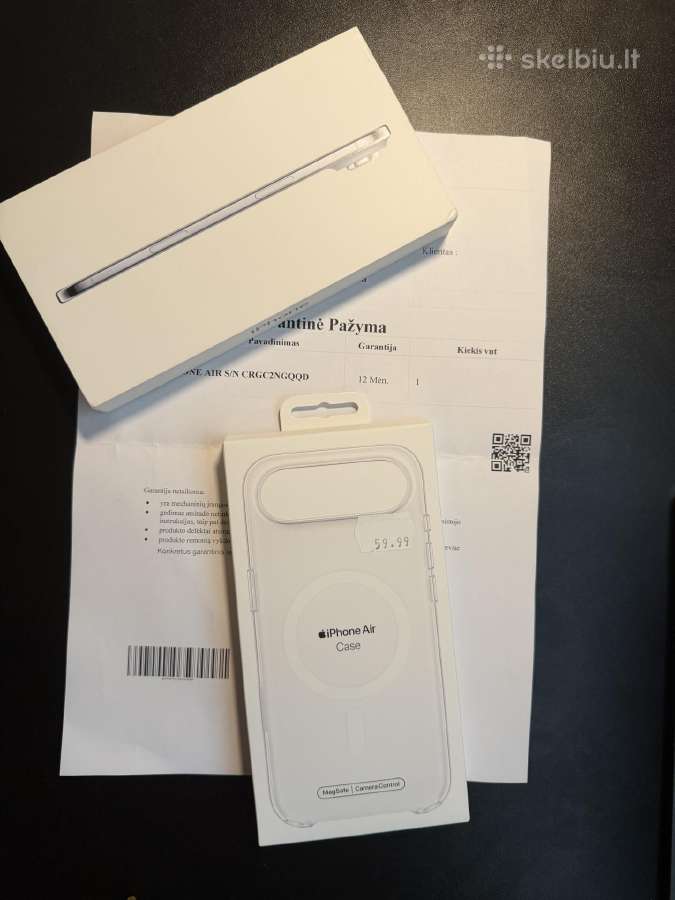Apple iPhone Air 256gb Sky Blue Naujas!