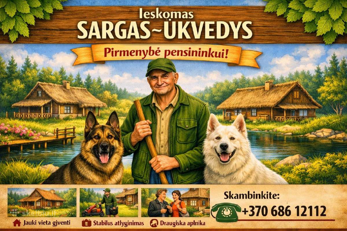 Ieškomas Sargas–ūkvedys