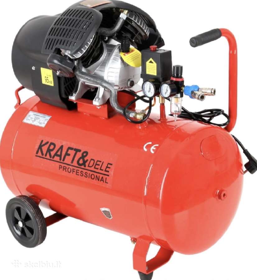 Alyvinis kompresorius 100l 3kw Kraft&dele Kd1483 - nuotraukos Nr. 2
