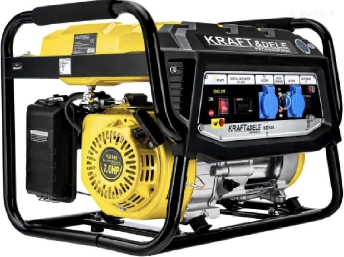 Vienfazis elektros generatorius 3500w su LCD Kd149 - nuotraukos Nr. 2