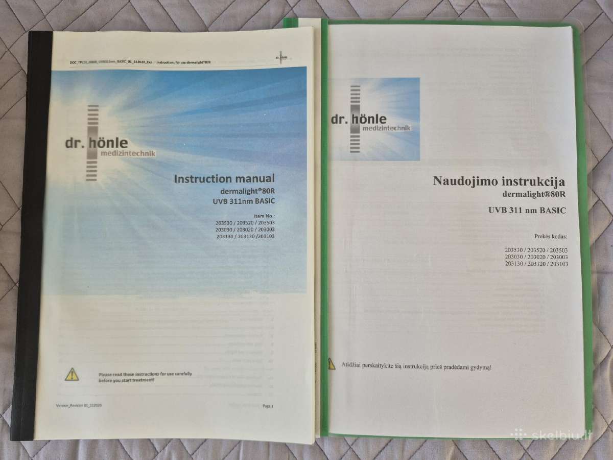 Uv spindulių terapijos šukos Dermalight 80r - nuotraukos Nr. 2