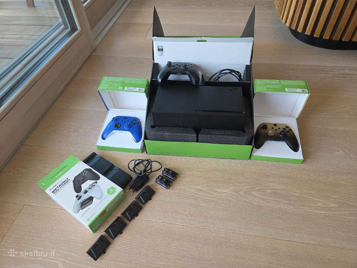 Xbox Series X 1tb konsolė + 3 pulteliai + Pdp Meta