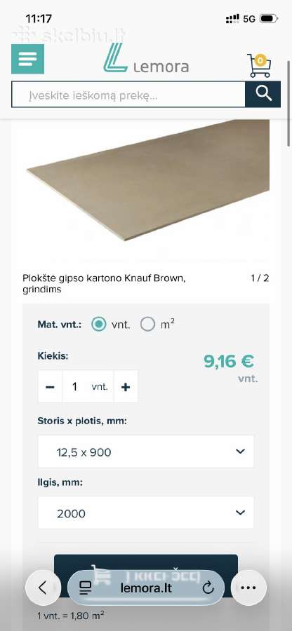 Knauf brown grindų plokštės