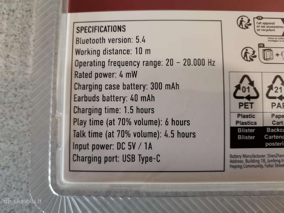 Belaidines ausinukai Earbuds Re - nuotraukos Nr. 3