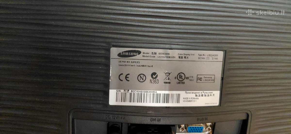 Samsung Ls22a300 monitorius. - nuotraukos Nr. 2
