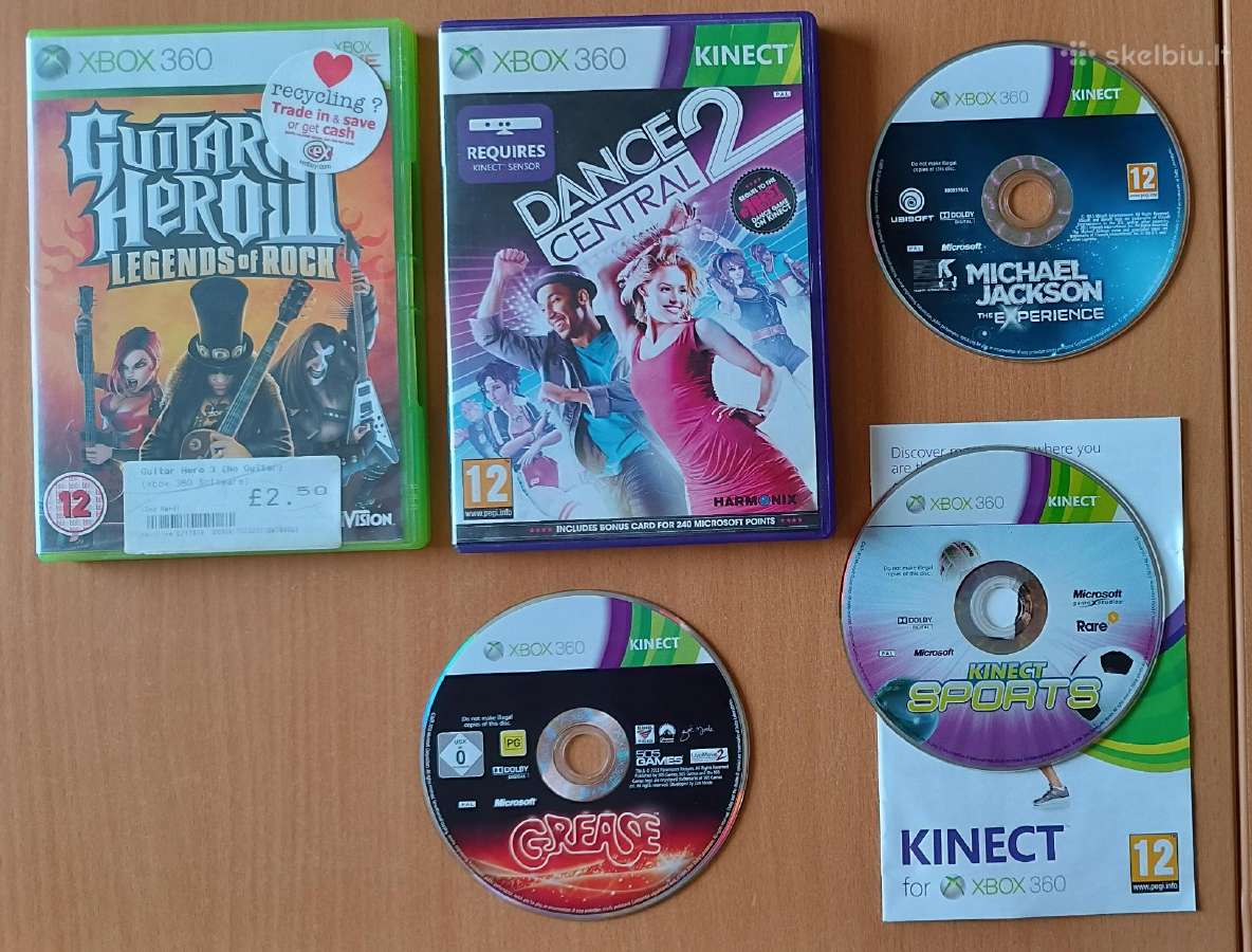Įvairūs Xbox Kinect žaidimai Original CD