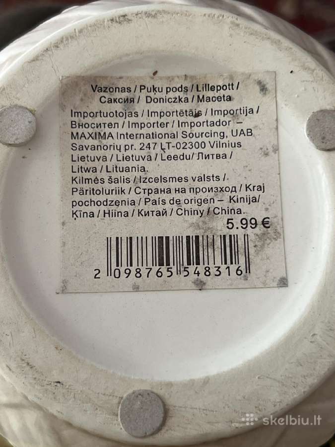 Vazonai gėlėms retro siliaus - nuotraukos Nr. 3