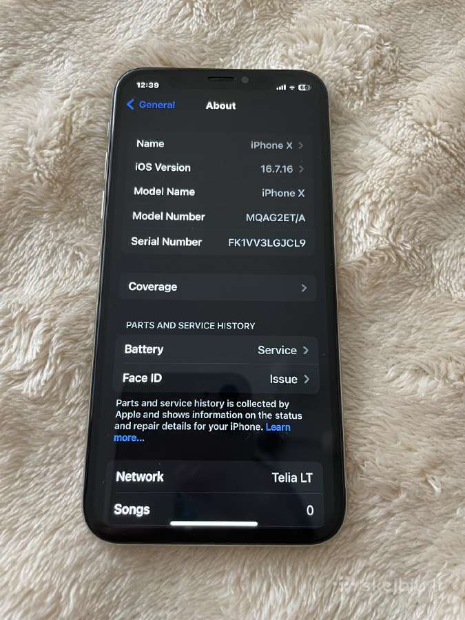 iPhone X 256gb - nuotraukos Nr. 5