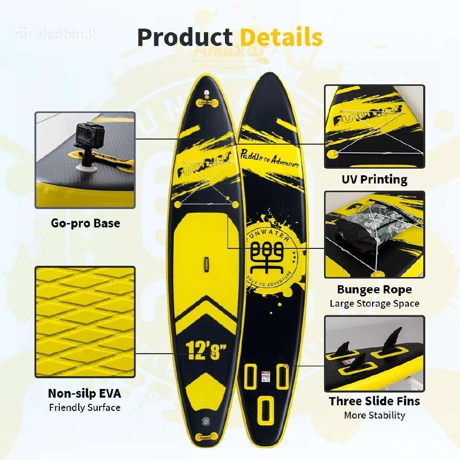 Nauja Funwater irklentė 385x85x15cm 230kg Sup Max - nuotraukos Nr. 4