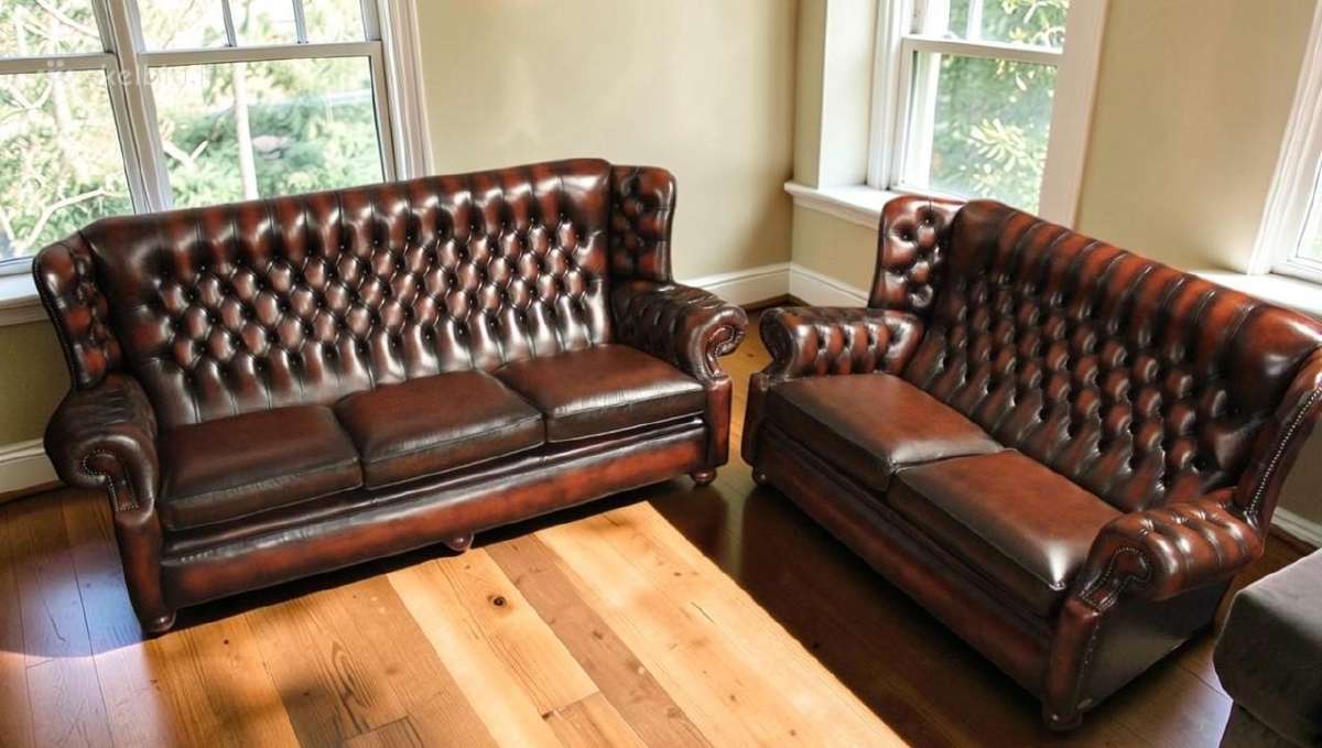 Chesterfield natūralios odos komplektas 3+1+1 - nuotraukos Nr. 38