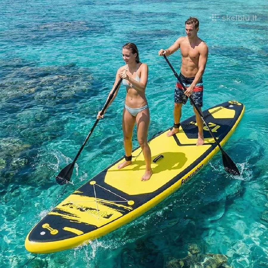 Naujos Funwater irklentės 335x85x15cm 165kg Sup - nuotraukos Nr. 9