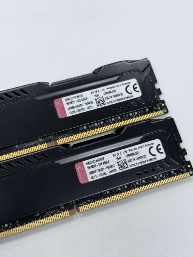 RAM Ddr4 Kingston Hyperx Fury 2x4gb 2113 - nuotraukos Nr. 3