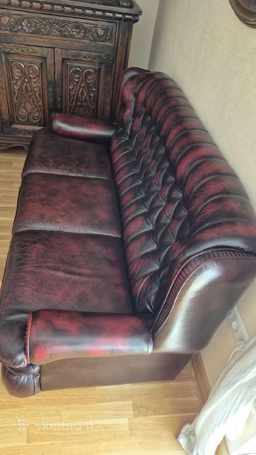 Sofa natūralios odos - nuotraukos Nr. 3