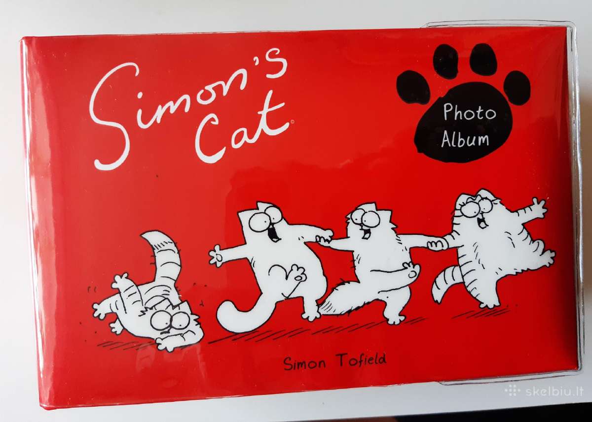 Fotoalbumas su Simon's cat iliustracijomis
