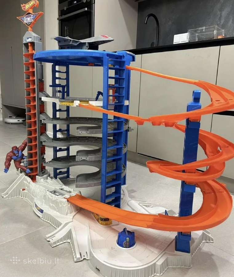 Hot Wheels Garage trasos – puiki būklė, su Dėžėms - nuotraukos Nr. 5