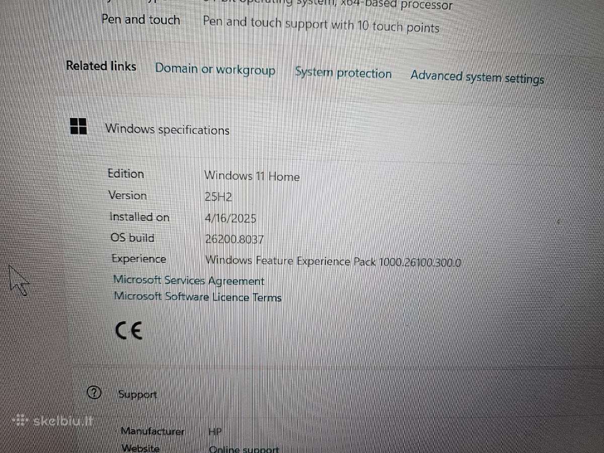 Parduodu Hp Envy 13 colių 360 su defektu - nuotraukos Nr. 5
