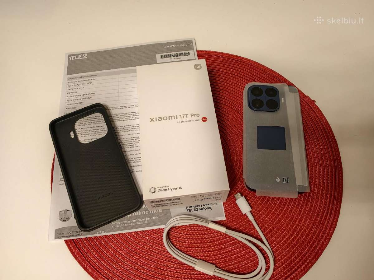 Naujas Xiaomi 17t Pro su 24men garantija