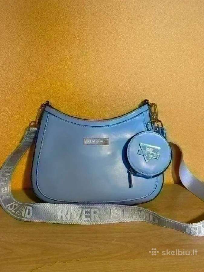 Moteriška mėlyna River island rankinė per petį