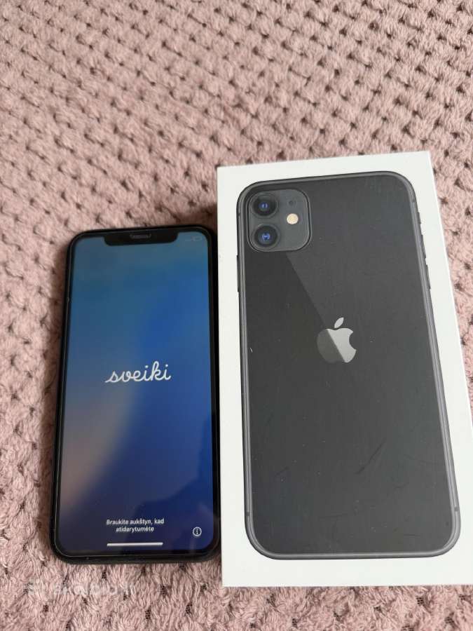 iPhone 11 64gb juodos spalvos - nuotraukos Nr. 2