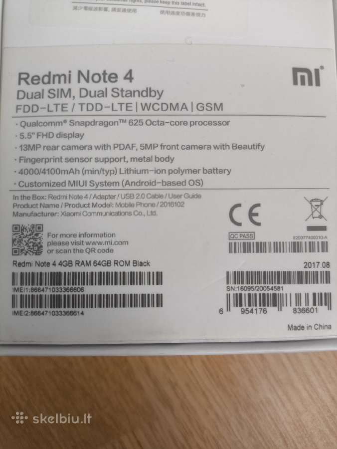 Xiaomi Redmi Note 4 4/64gb - nuotraukos Nr. 8