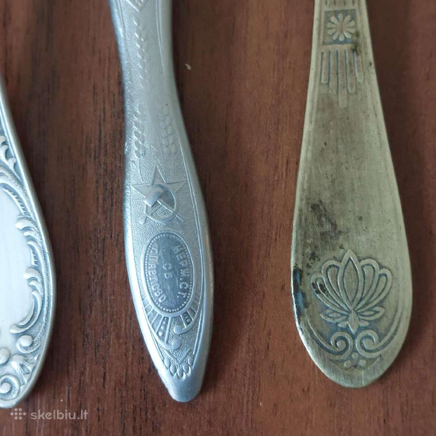 Stalo peiliai ir šakutės / tarybinė Russian Art - nuotraukos Nr. 17