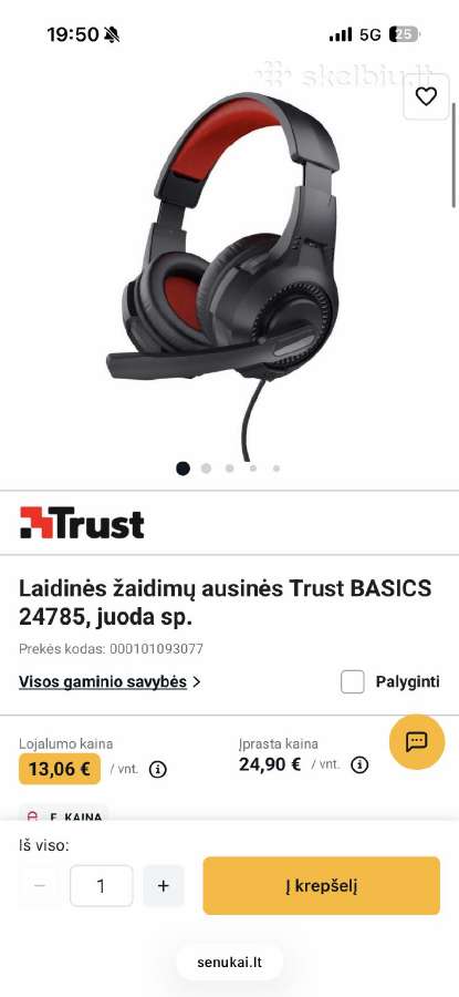Žaidimų ausinės su laidu - nuotraukos Nr. 4