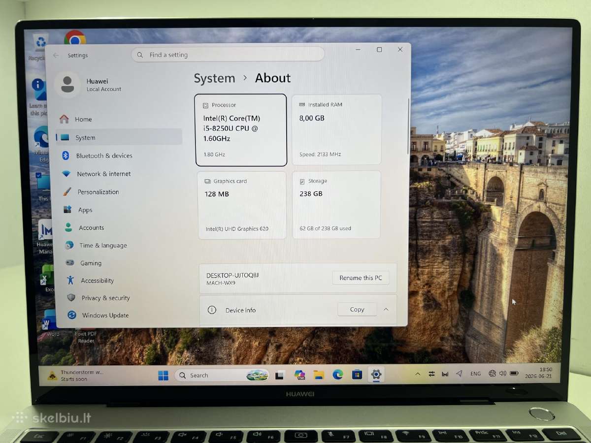 Huawei matebook X pro - nuotraukos Nr. 5
