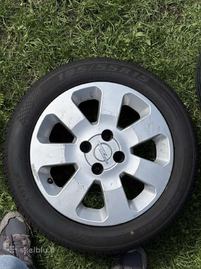 185/55 R15 vasarinės padangos+opel Oem ratlankiai