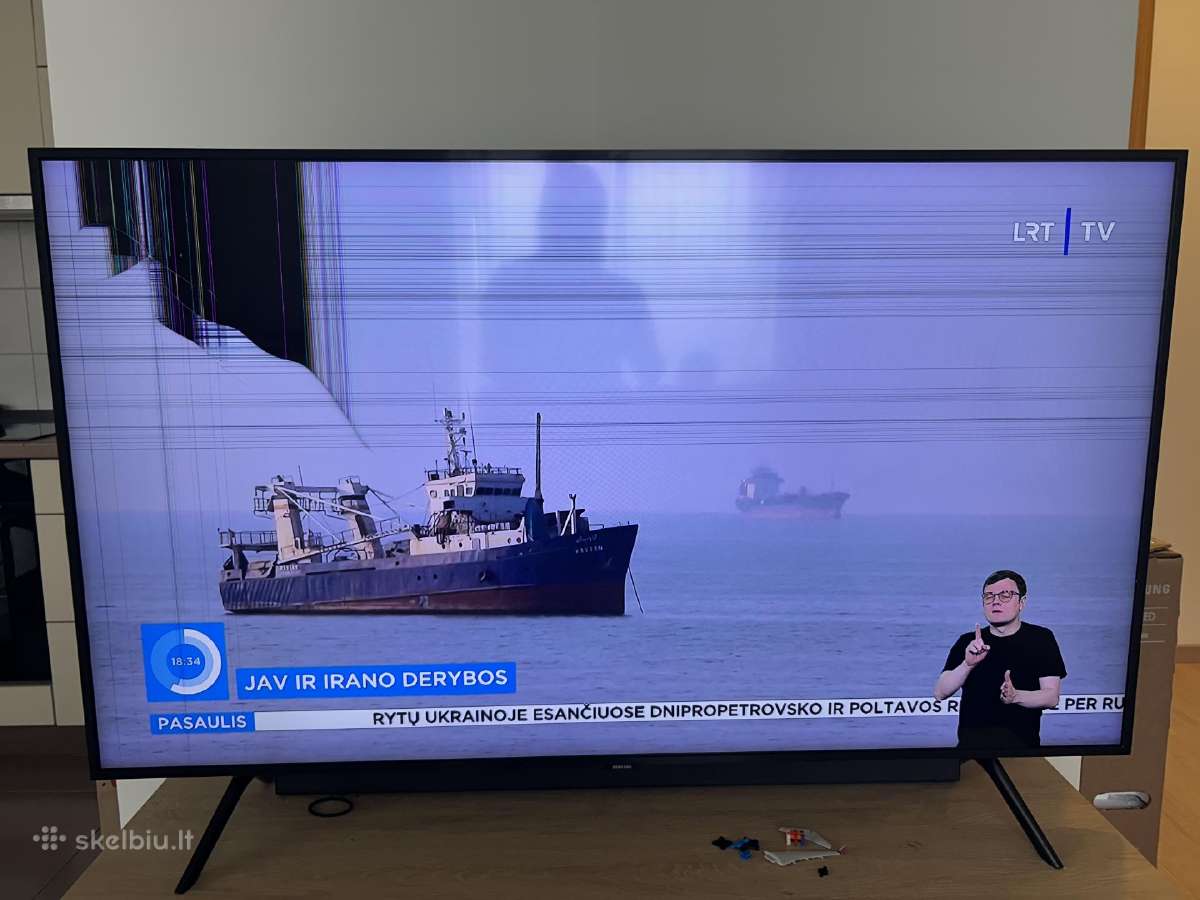 Samsung Qe55q60ra 55 Qled televizorius. Sudaužytas