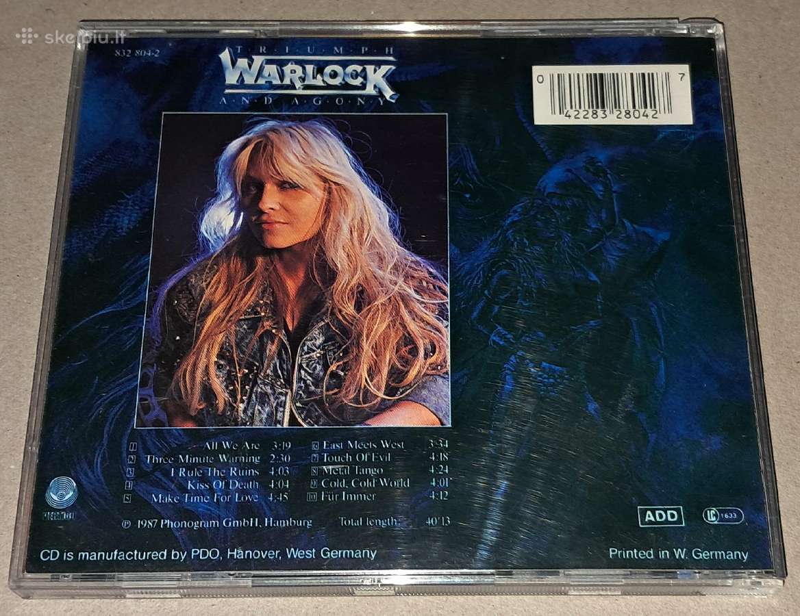 Warlock – Triumph And Agony (Audio CD) - nuotraukos Nr. 2