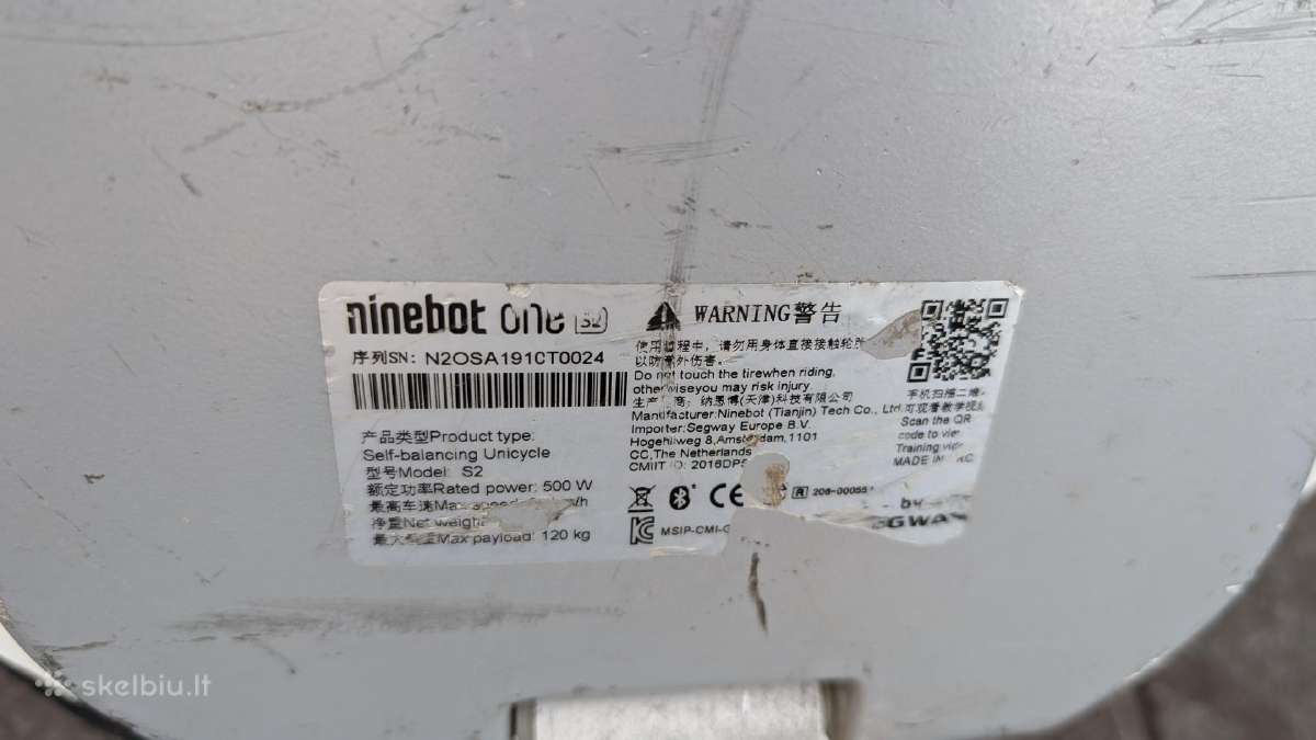 Ninebot One S2 vienaratis riedis - nuotraukos Nr. 2