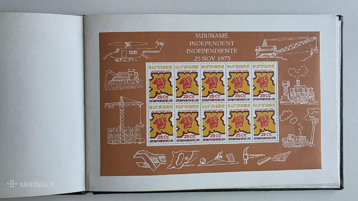 Albumas su pašto ženklais Surinamis 1975 m. - nuotraukos Nr. 4