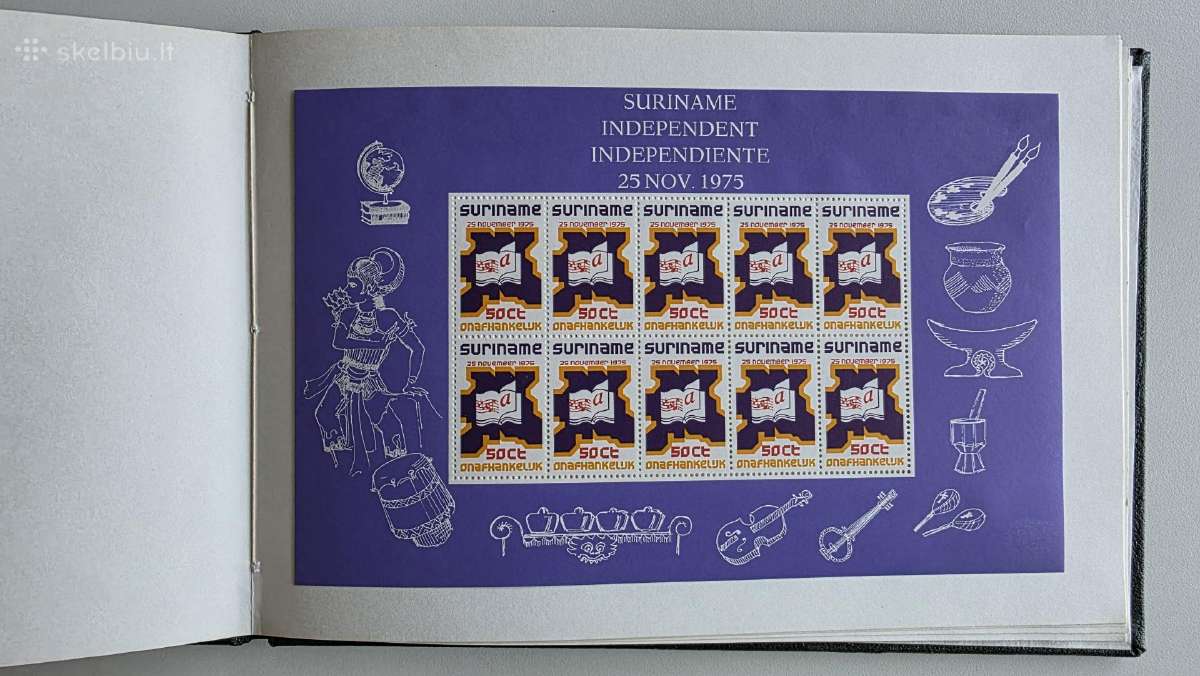 Albumas su pašto ženklais Surinamis 1975 m. - nuotraukos Nr. 5