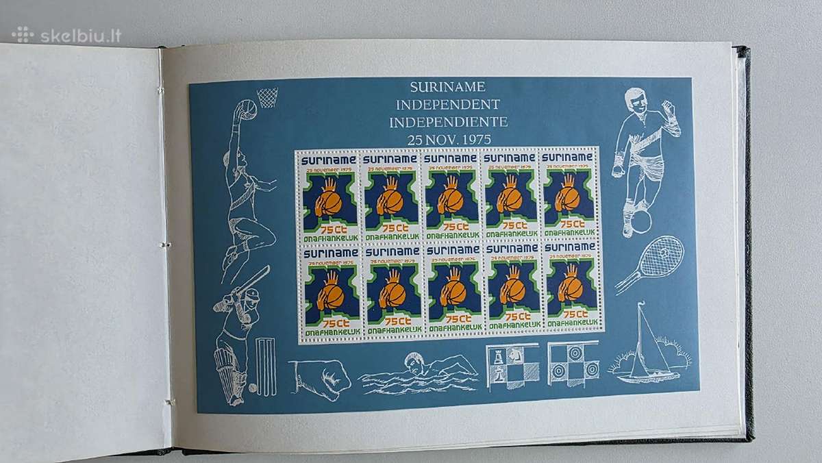 Albumas su pašto ženklais Surinamis 1975 m. - nuotraukos Nr. 6