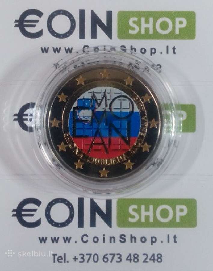 Spalvotos euro monetos - nuotraukos Nr. 9