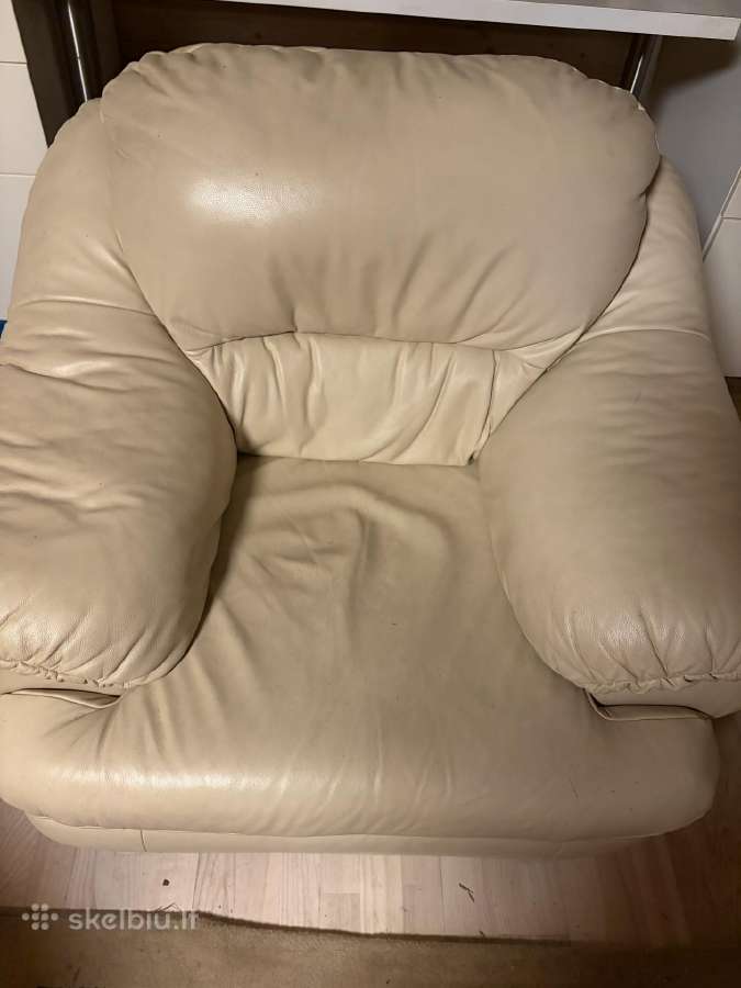 Naturalios odos sofa su miegam funk.ir du foteliai - nuotraukos Nr. 6