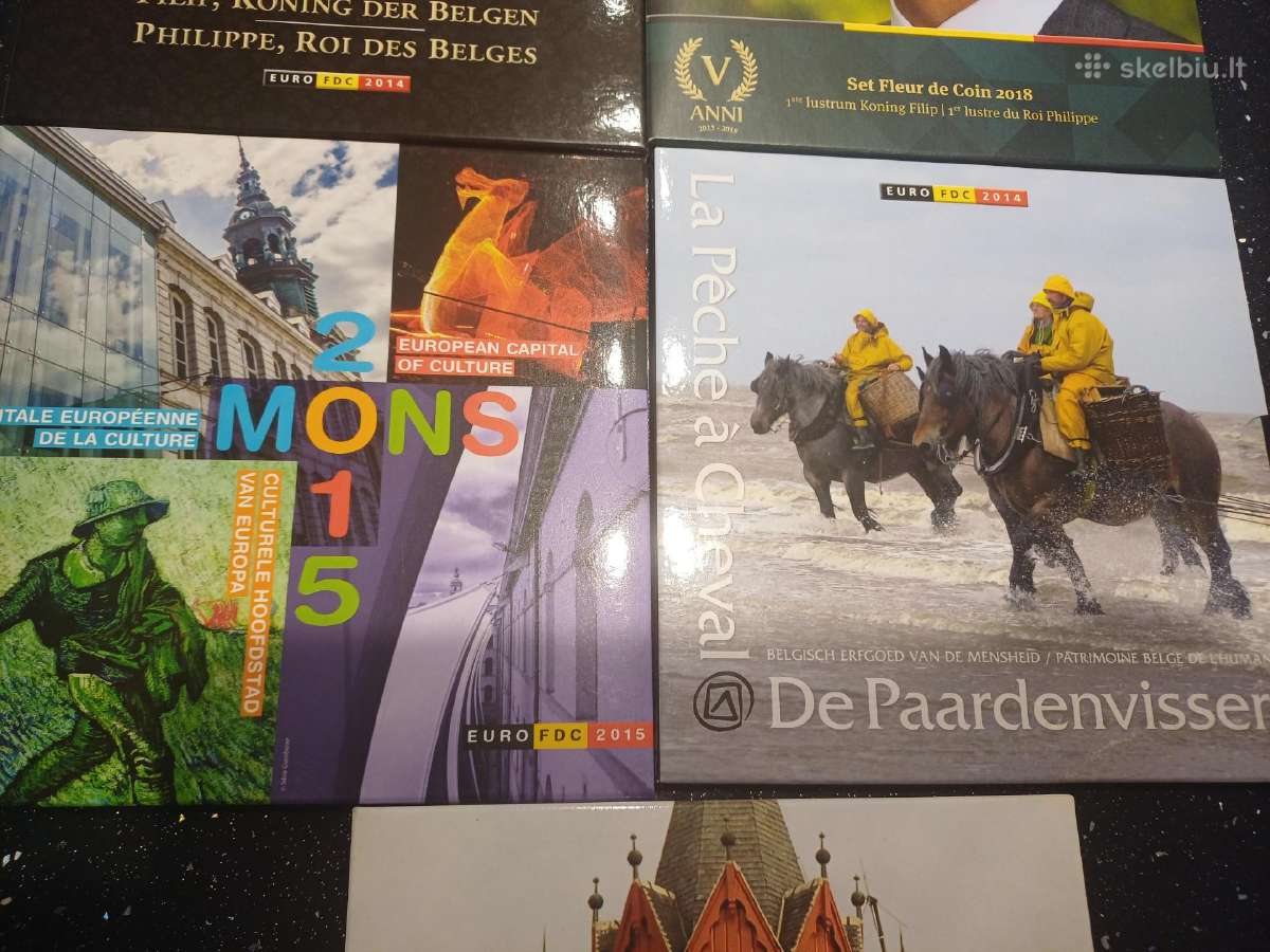 Belgija 7 Fdc rinkiniai, euro monetos - nuotraukos Nr. 2