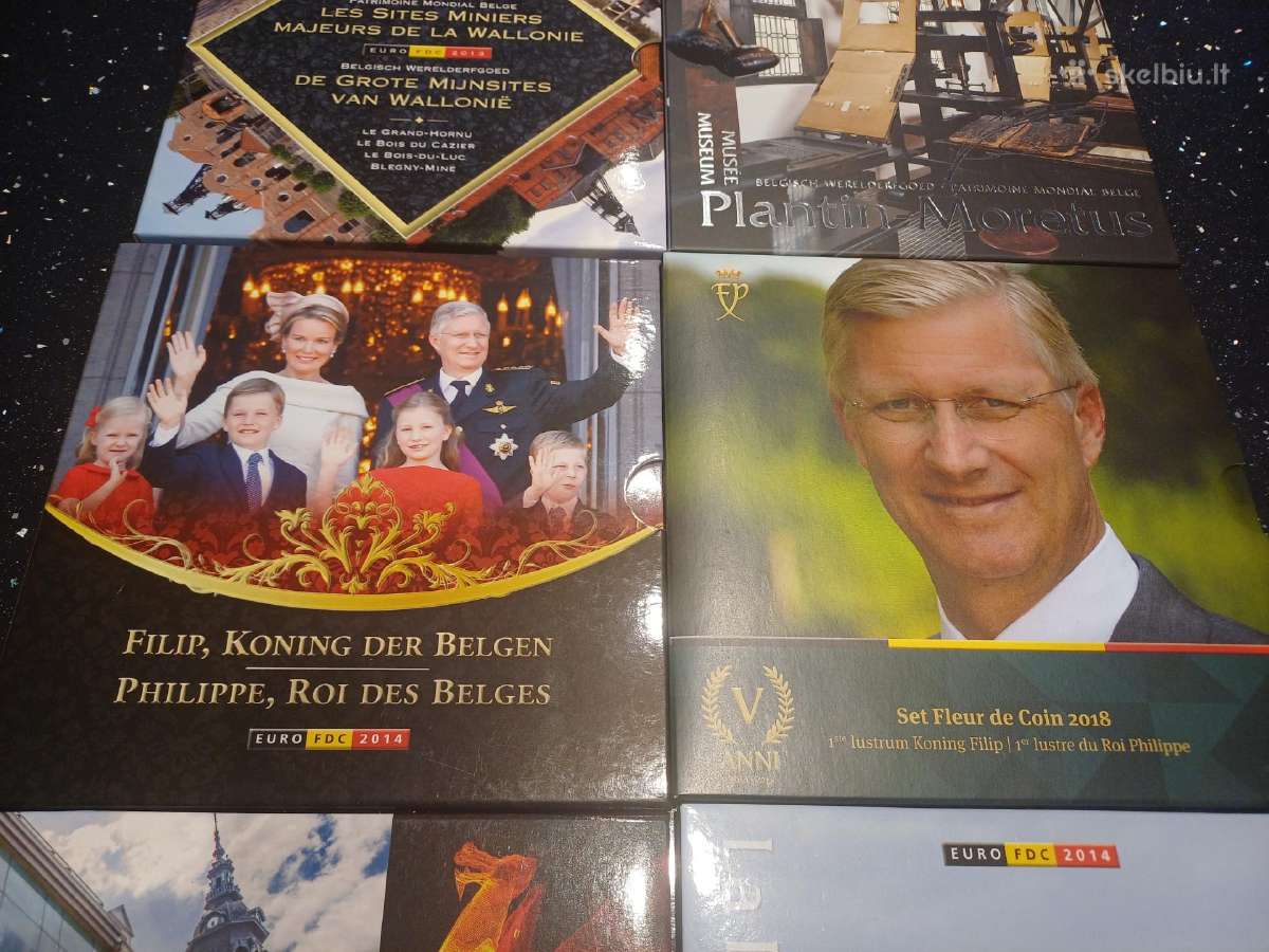 Belgija 7 Fdc rinkiniai, euro monetos - nuotraukos Nr. 3
