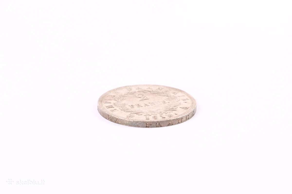 1813 2 frankai Napoleonas , aunc , reta - nuotraukos Nr. 2