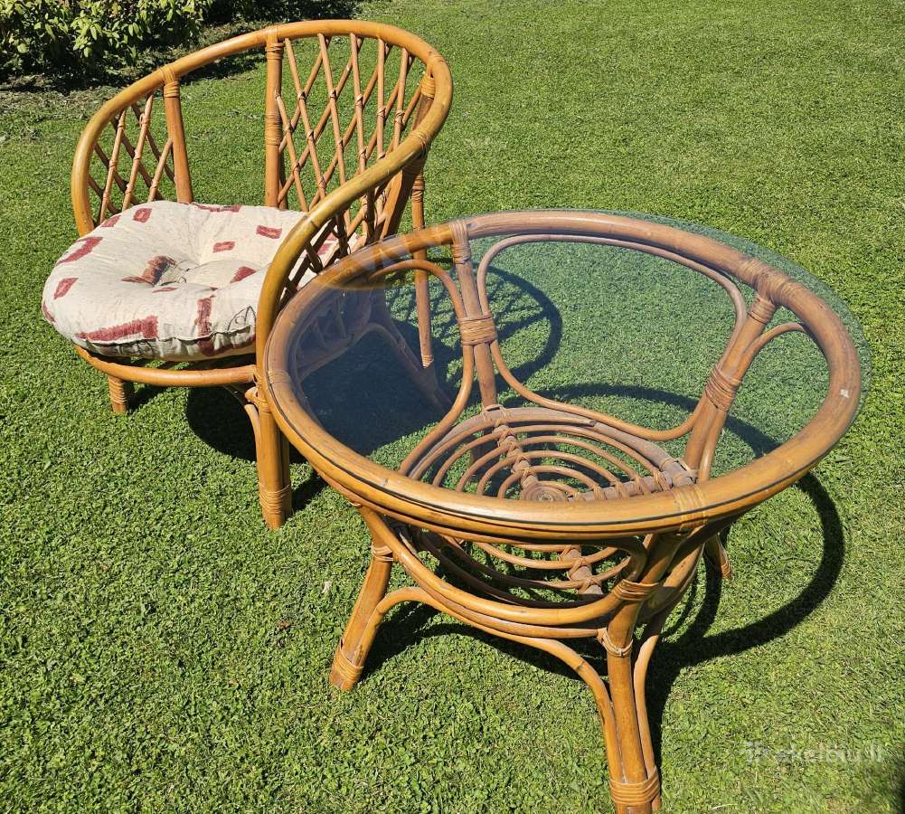 Pintas rotango komplektas: krėslas ir stalas - nuotraukos Nr. 5