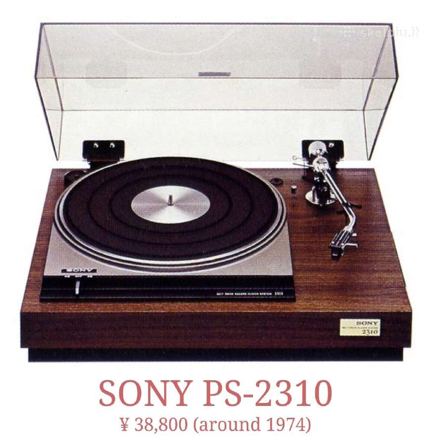 Sony, Pioneer, Denon, Trio plokštelių grotuvai