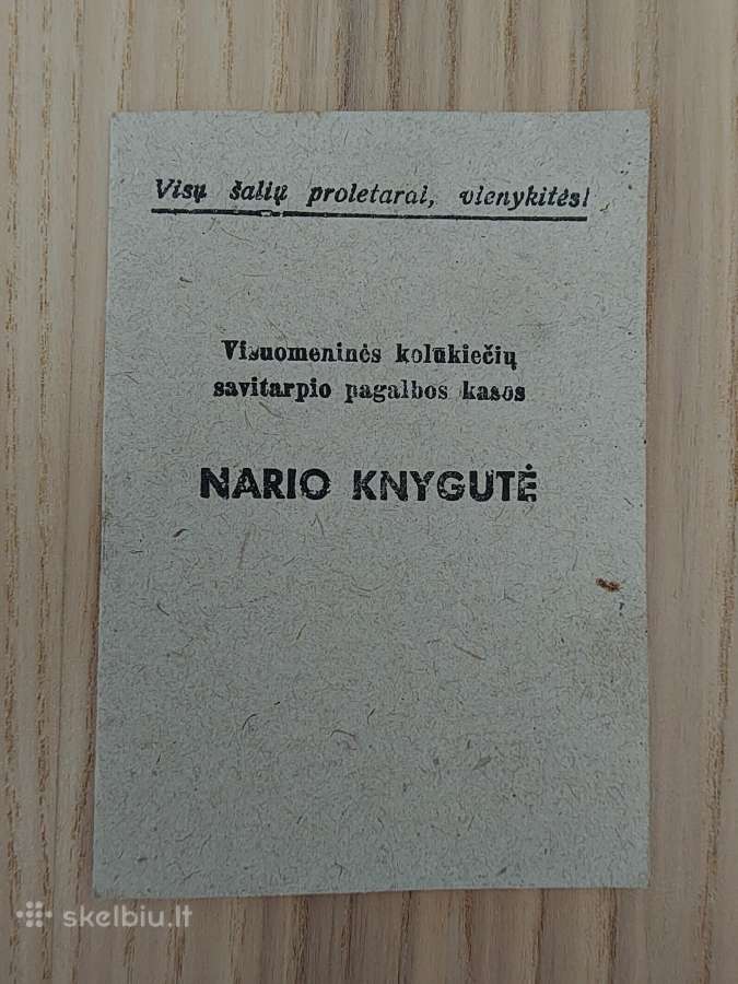 Kolūkiečio savitarpio pagalbos nario knygutė 1954