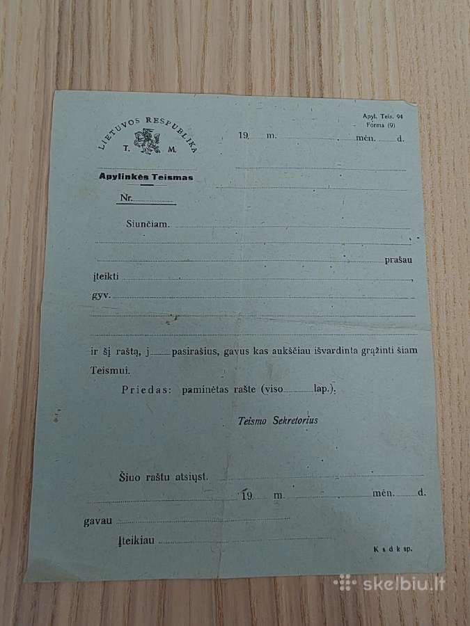 1946 m. nuorašai apie valdomą žemę po 5 eurus - nuotraukos Nr. 2